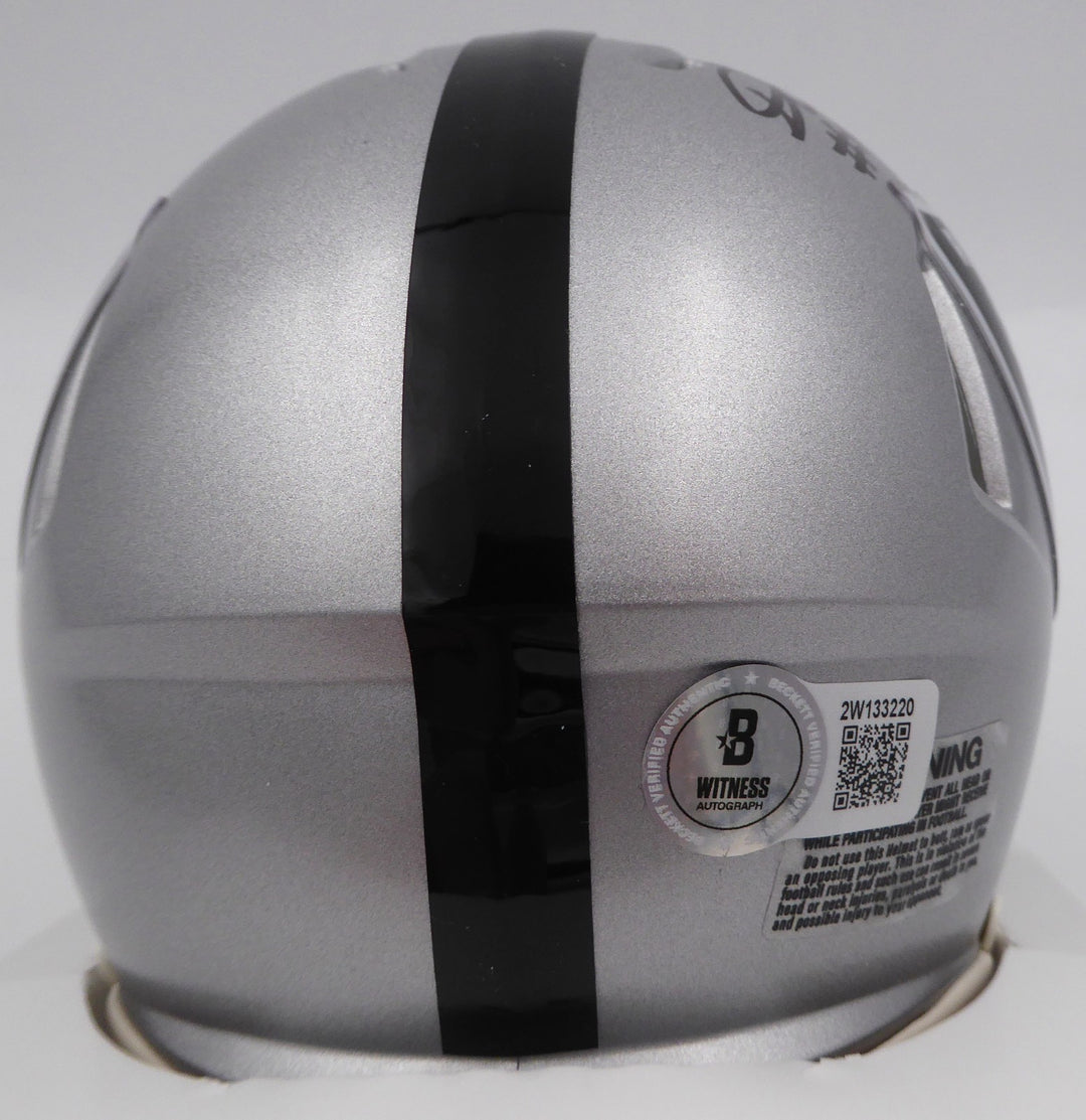 DJ D.J. Turner Signed Raiders Mini Helmet "Just Win Baby" Beckett #2W133220