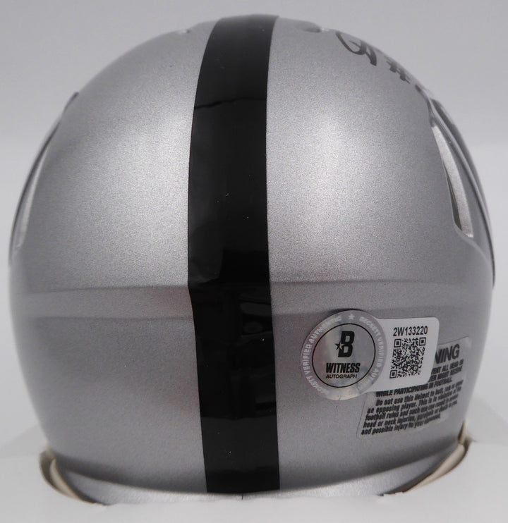 DJ D.J. Turner Signed Raiders Mini Helmet "Just Win Baby" Beckett #2W133220