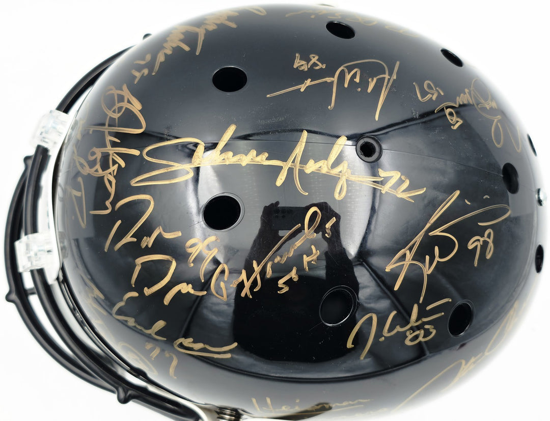 College Heisman Winners Auto Black Full Size Schutt Helmet 23 Sigs Barry Sanders