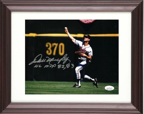 Dale Murphy signed Atlanta Braves 8x10 Photo Framed w/ NL MVP 82, 83 - JSA
