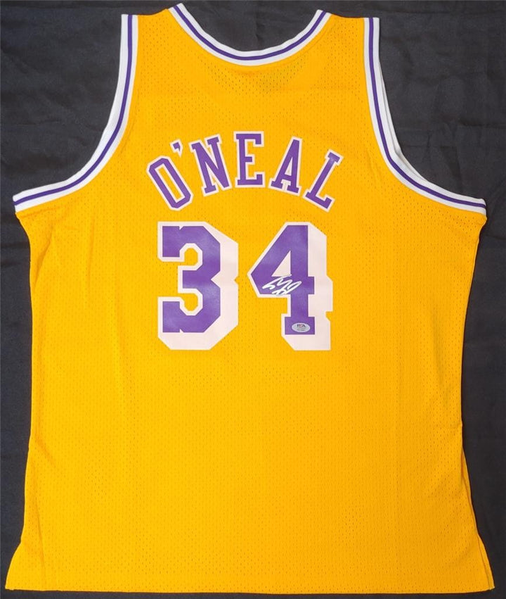 Shaquille O'Neal Shaq signed Mitchell & Ness 1996-97 Lakers Jersey autograph PSA