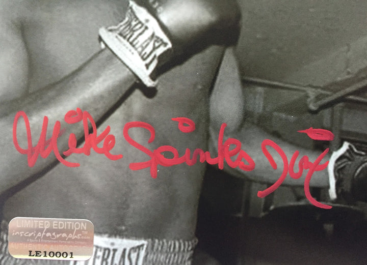 Leon / Michael Spinks Dual Signed 8x10 #D/20 COA Inscriptagraphs Ali Tyson Auto
