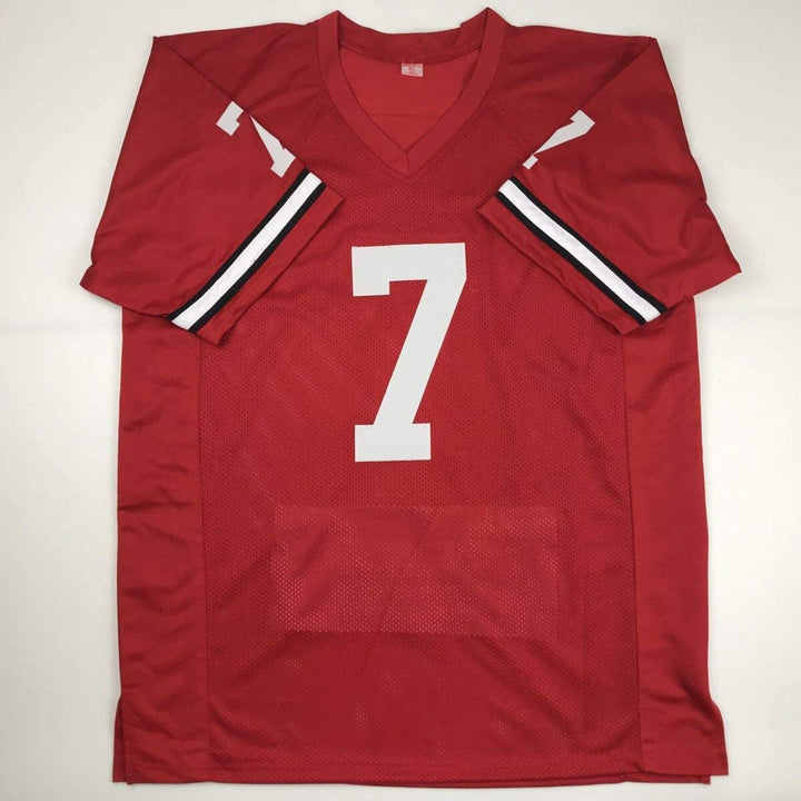 Autographed/Signed RODNEY HAMPTON Georgia Red Stat College Jersey PSA/DNA COA