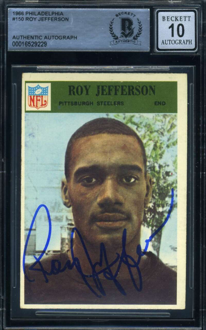 Roy Jefferson Gem Mint 10 Beckett BAS Signed 1966 Philadelphia Rookie Autograph