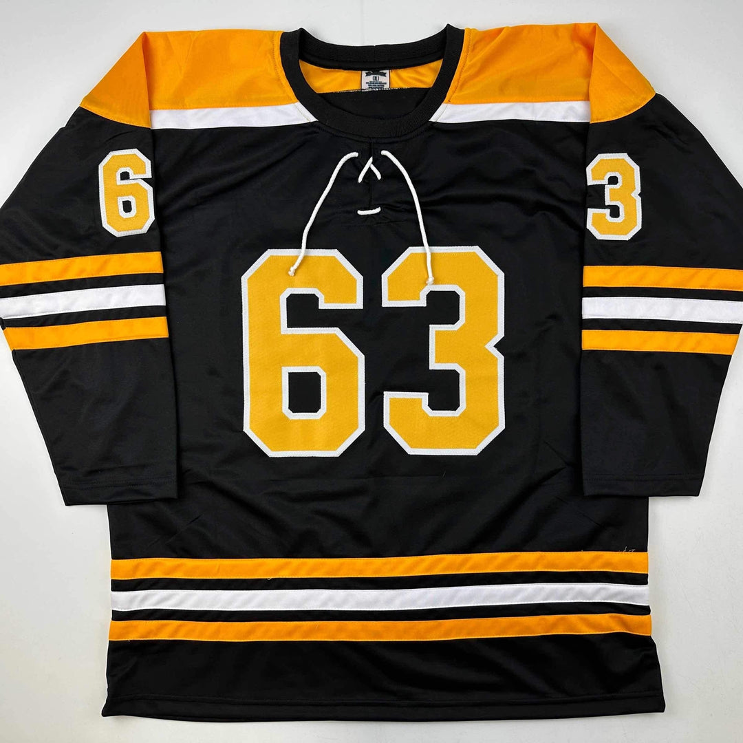 Facsimile Autographed Brad Marchand Boston Black Reprint Auto Jersey Men's XL