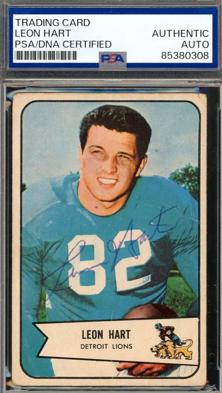 Leon Hart PSA DNA Vintage Signed 1954 Bowman Autograph