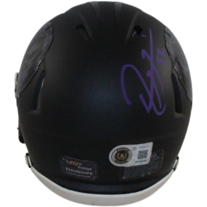 Ray Lewis Signed Baltimore Ravens 2026 ALT #2 Mini Helmet Beckett WIT 57799