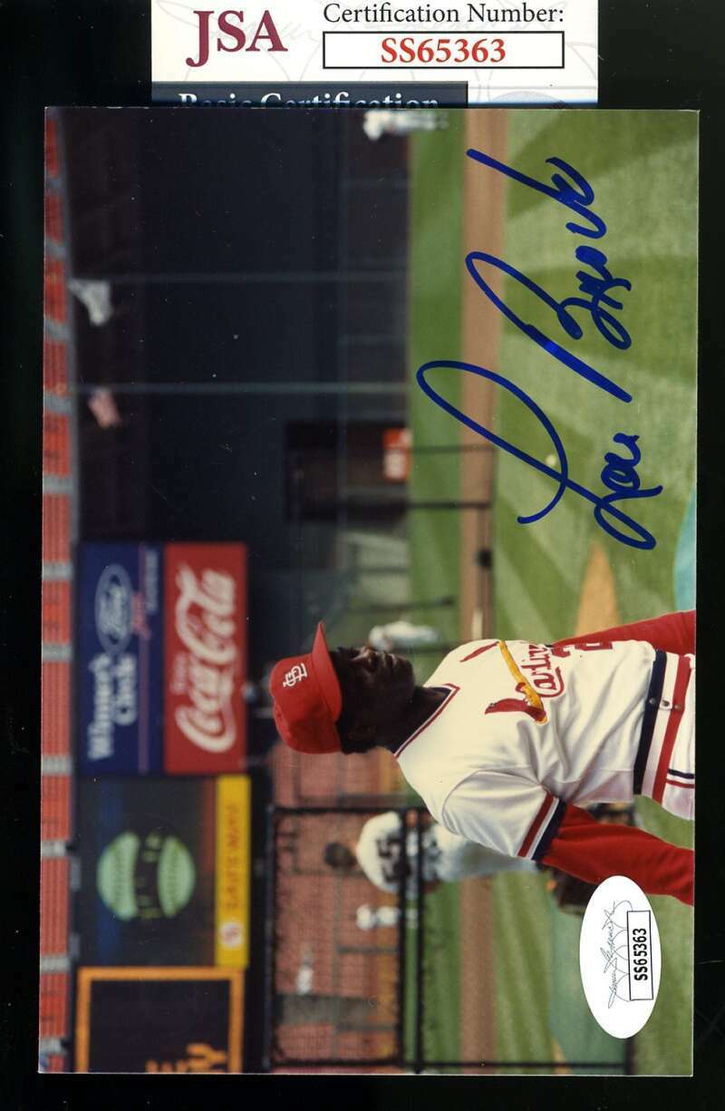 Lou Brock JSA Signed Vintage Original Cardinals Photo Autograph