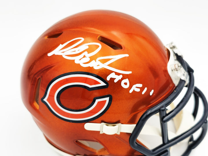 Richard Dent Signed Bears Flash Orange Speed Mini Helmet "HOF 11" Beckett Wit