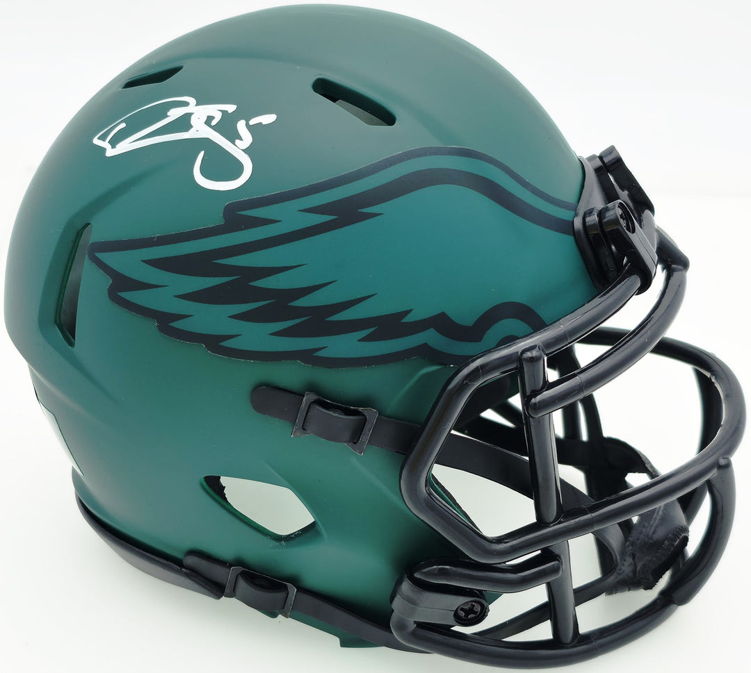 Donovan McNabb Signed Philadelphia Eagles Rave Green Mini Helmet Beckett Witness