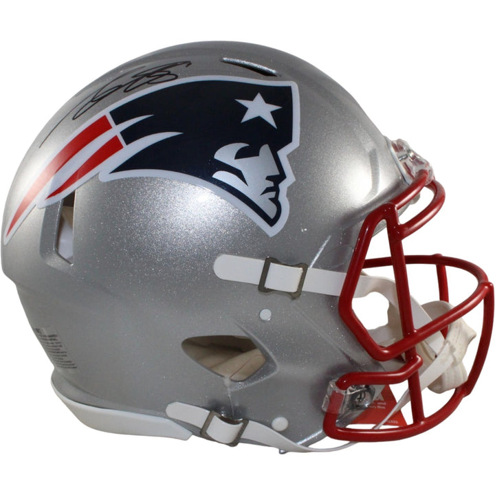 AJ Brown Signed New England Patriots Authentic Helmet Beckett Witnessed 57973