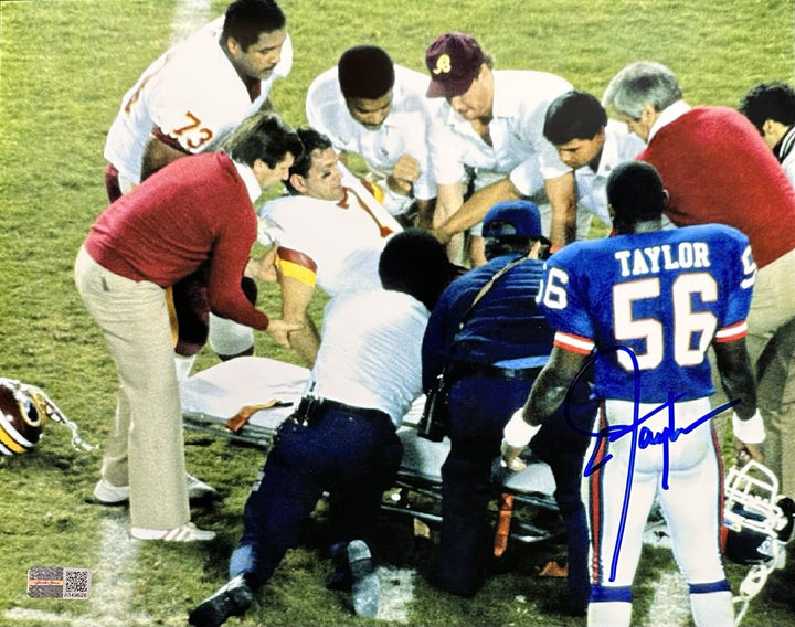 Lawrence Taylor Signed 8x10 Framed Photo Theismann Sack Giants Auto HoF Steiner