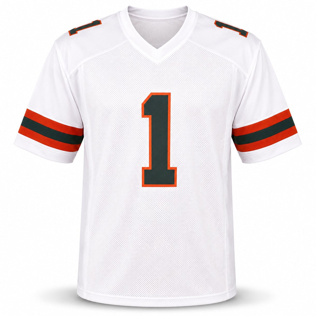 Miami Hurricanes Malachi Toney Signed White Jersey JSA Witness
