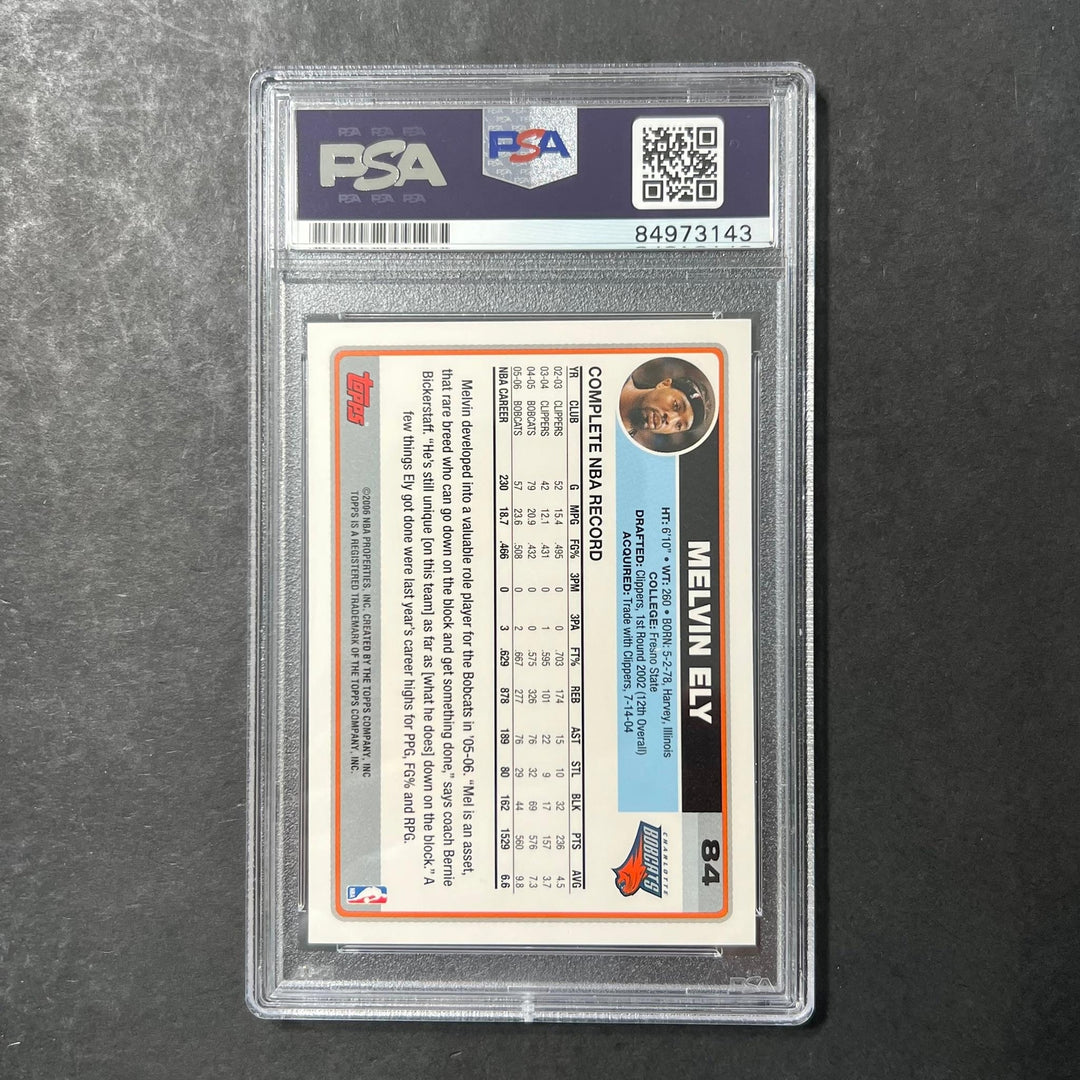 2006 Topps #84 Melvin Ely Signed Card AUTO PSA Slabbed RC Bobcats