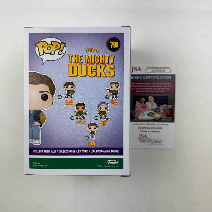Autographed/Signed Coach Gordon Bombay Emilio Estevez Funko Pop #790 JSA COA
