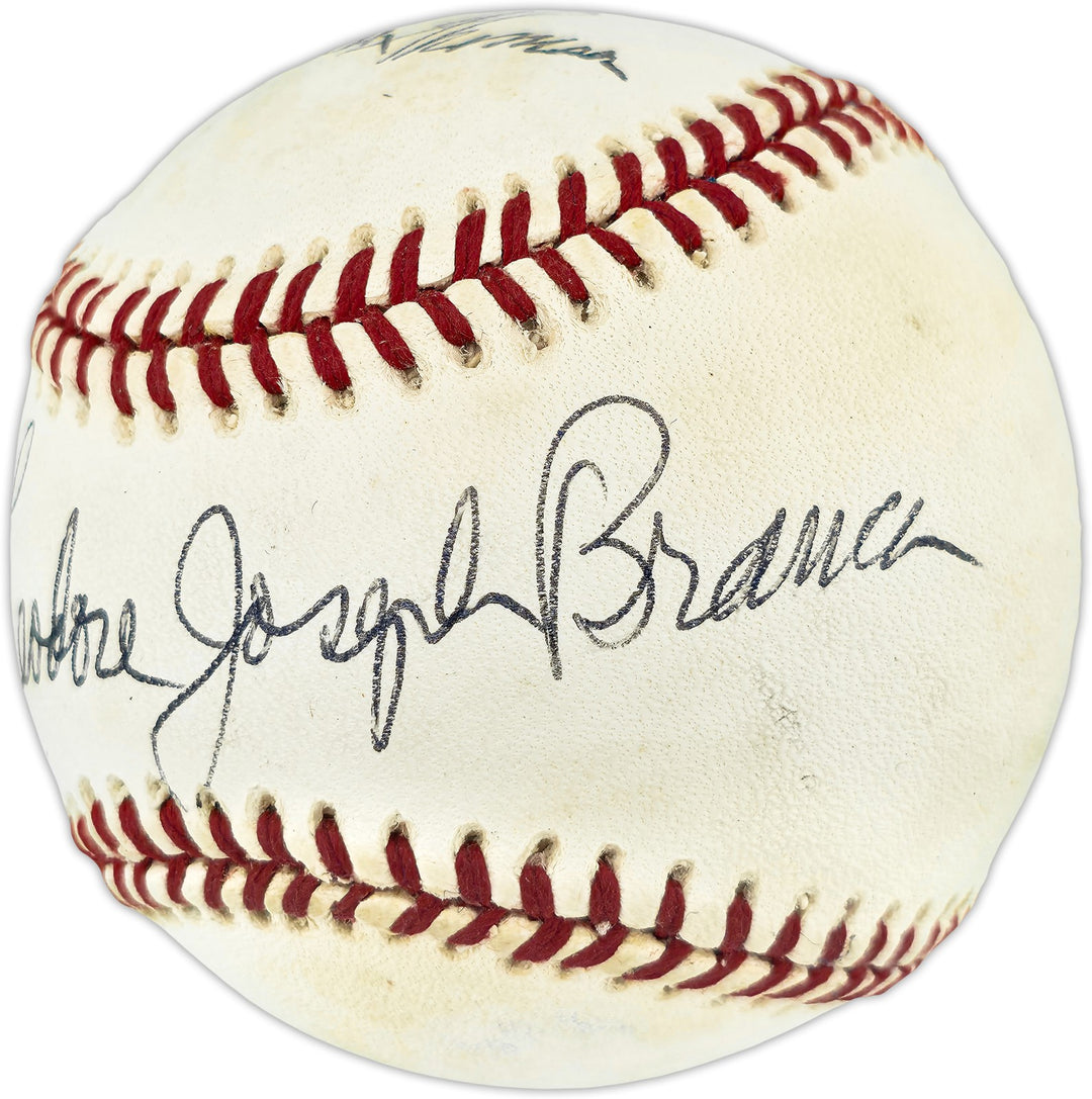 Bobby Thomson & Ralph Branca Autographed Signed AL Baseball Full Names Beckett