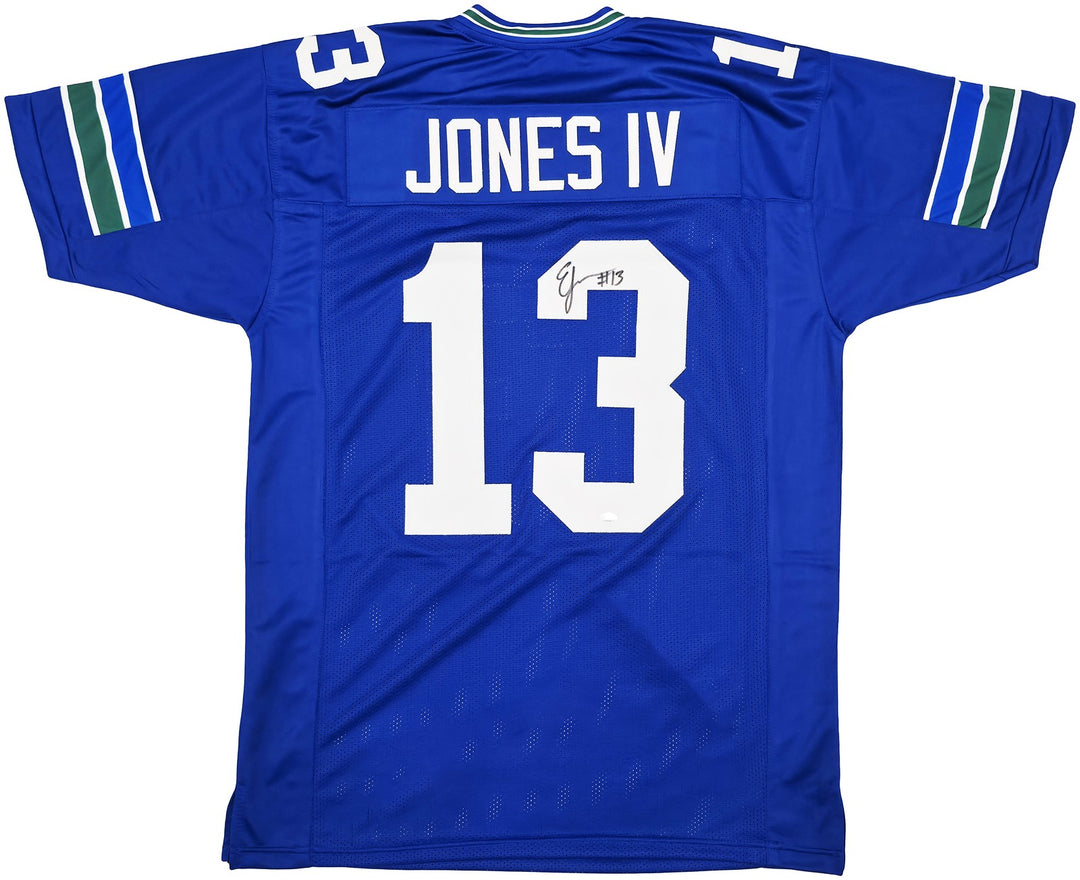 Seattle Seahawks Ernest Jones IV Autographed Signed Blue Jersey MCS Holo