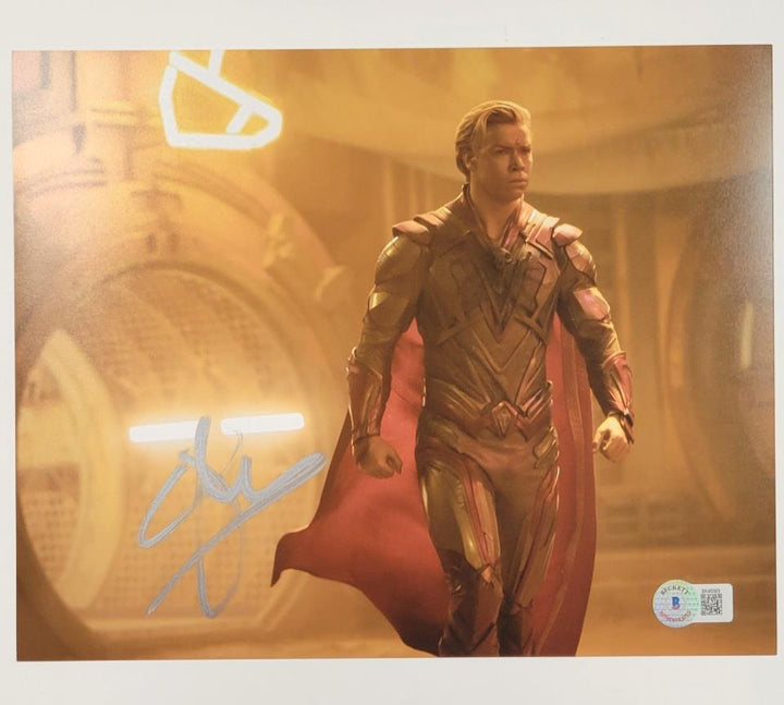 Will Poulter signed Marvel Guardians 8x10 photo autograph ~ Beckett BAS (B)