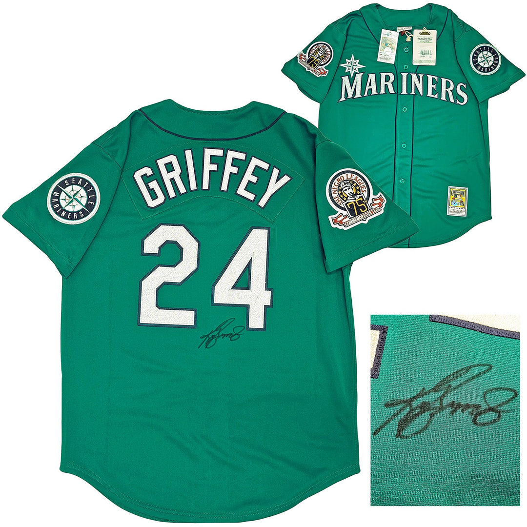 Seattle Mariners Ken Griffey Jr. Signed Teal Mitchell & Ness 1995 Cooperstown