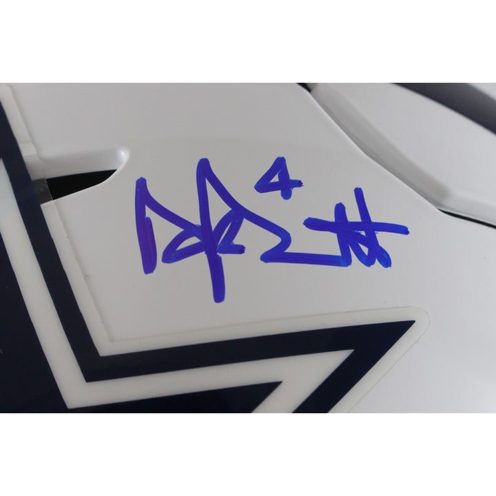 Dak Prescott Autographed Dallas Cowboys SpeedFlex 22 Alt Helmet Beckett 56289