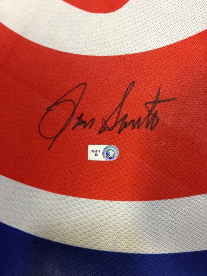 Ron Santo Signed Chicago Cubs Blue Flag Banner Mlb Holo Coa Hof Autograph 58X35