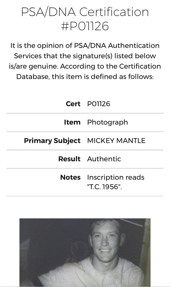 Mickey Mantle Signed Gallo Original 16x20 Framed Photo Yankees TC 1956 Auto PSA
