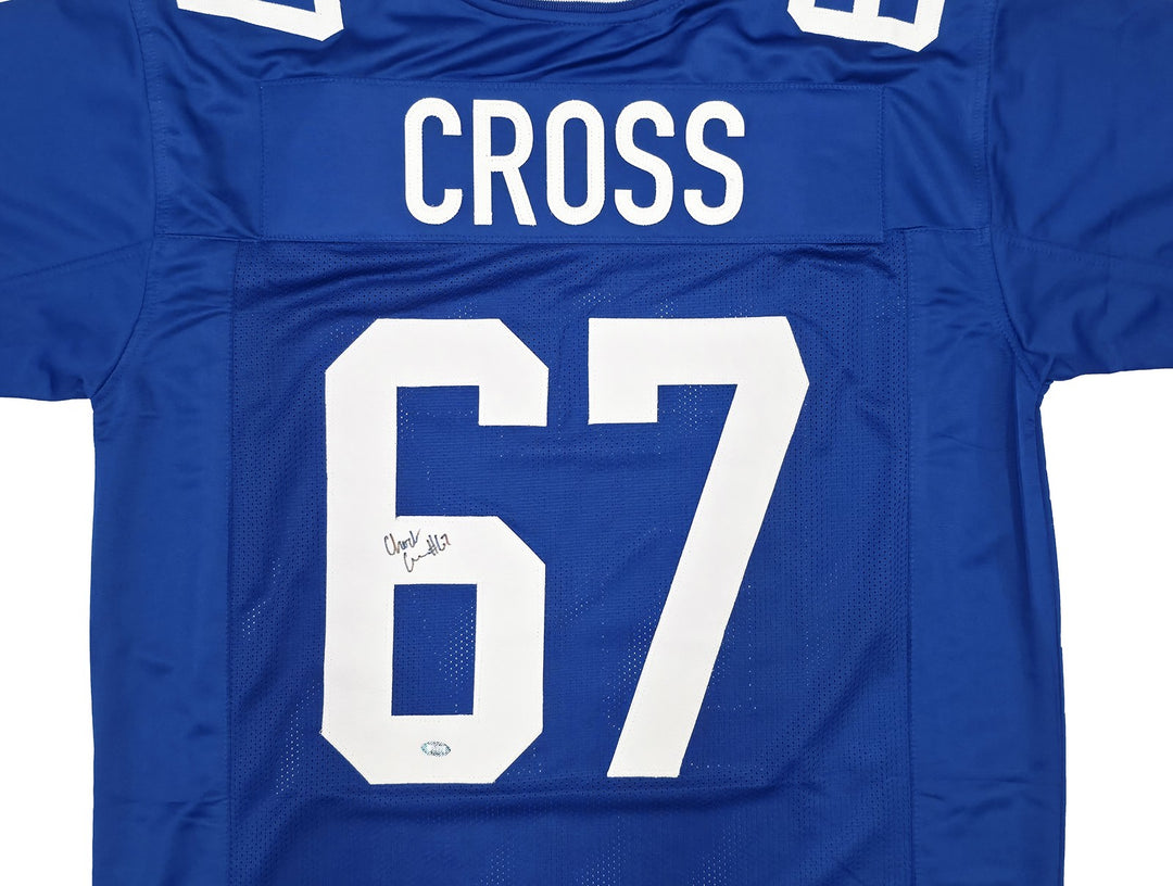 Seattle Seahawks Charles Cross Signed Blue Throwback Jersey MCS Holo