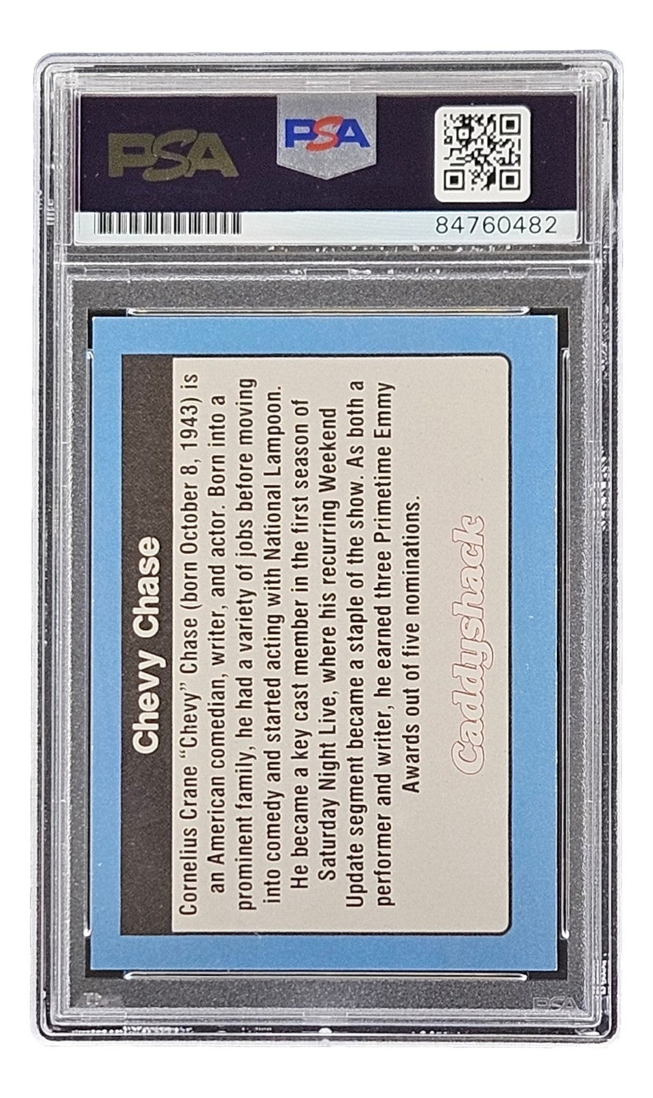 Chevy Chase Signed Caddyshack Ty Webb Trading Card PSA/DNA