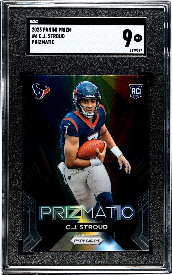 CJ/C.J. Stroud 2023 Panini Prizm Prizmatic Rookie Card (RC) #6- SGC Graded 9 Min