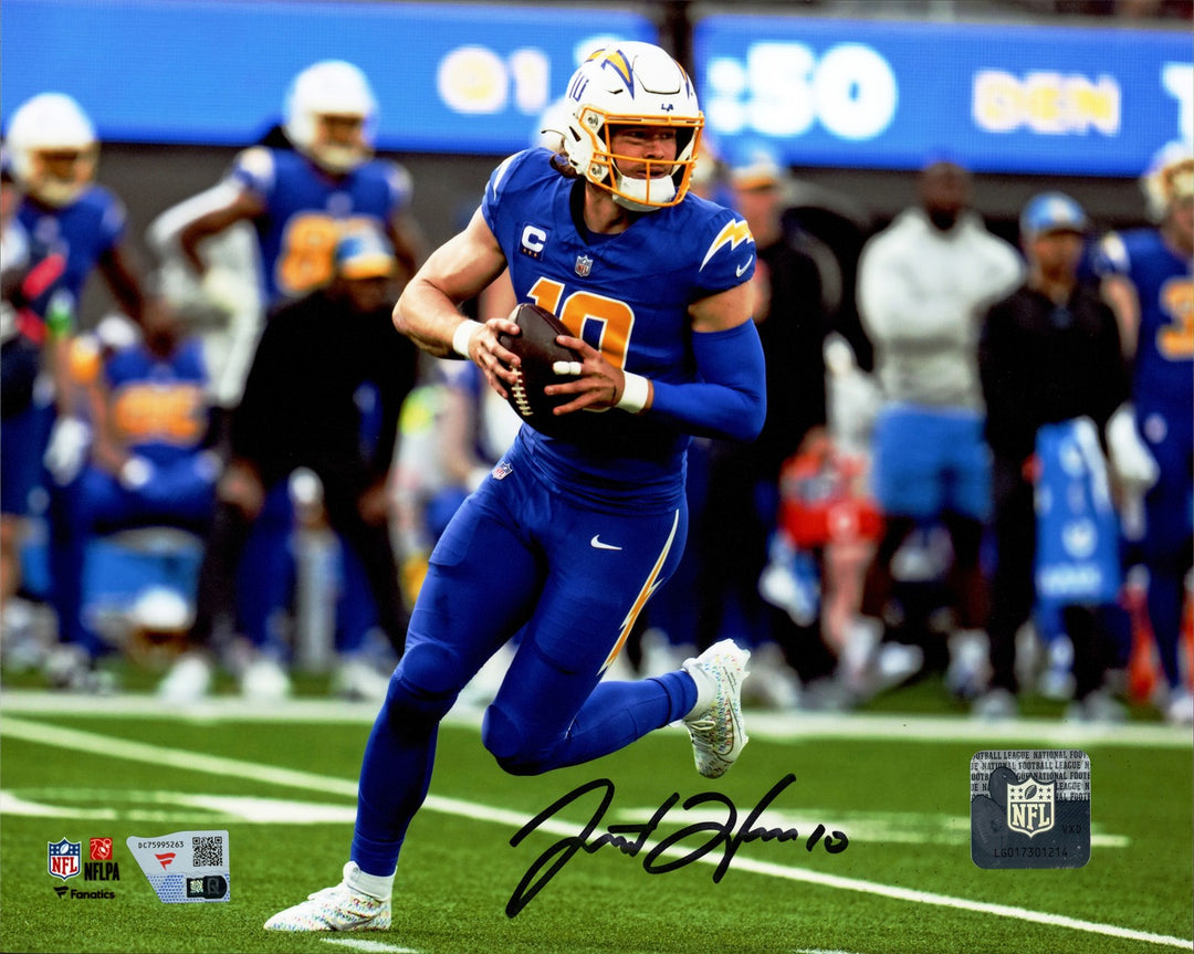 Justin Herbert Signed 8x10 Photo Los Angeles Chargers Fanatics Holo