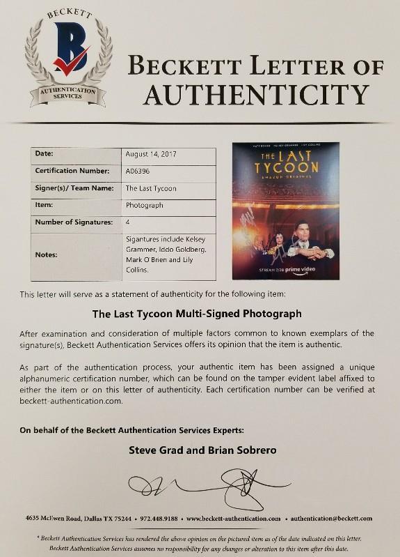 THE LAST TYCOON Cast (4) Signed 11x14 Photo Grammer Goldberg ~ Beckett BAS COA