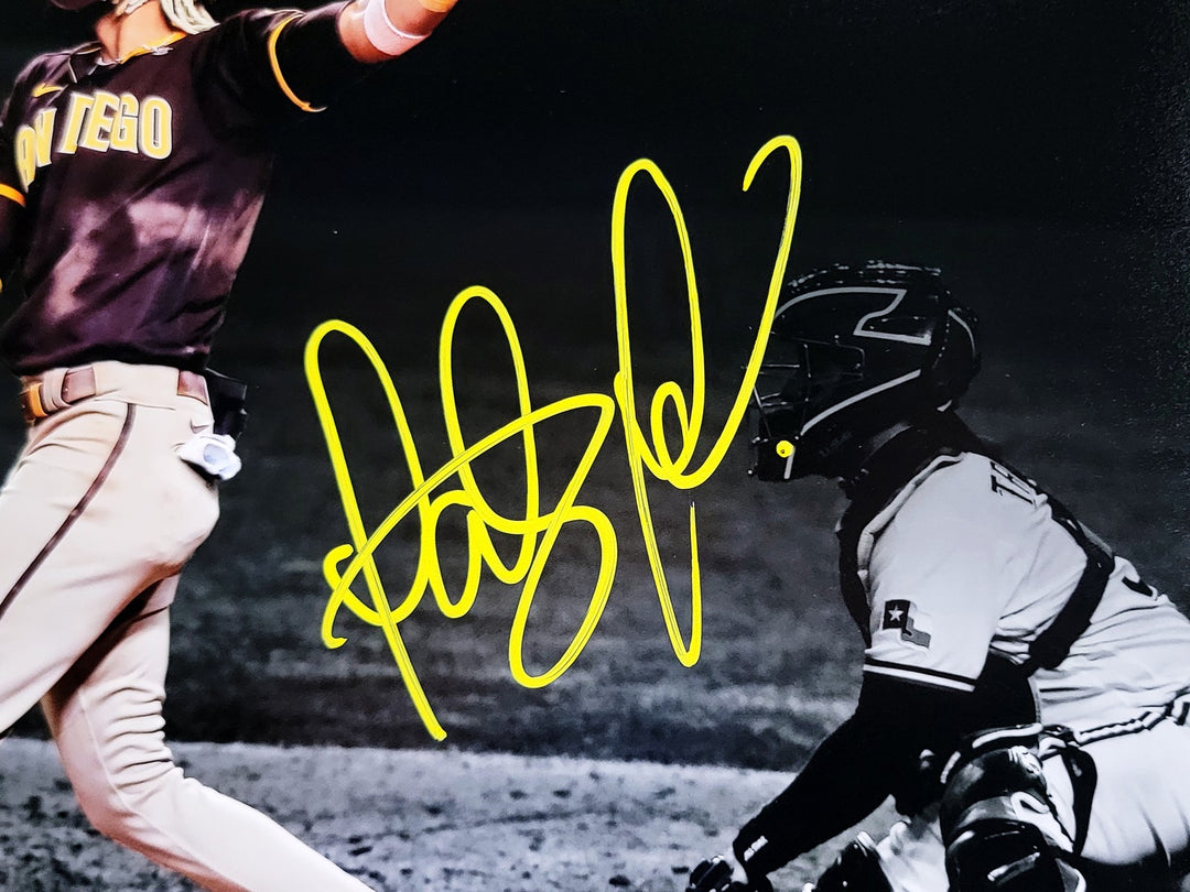 Fernando Tatis Jr. Signed 11x14 Photo Padres Spotlight In Yellow Beckett
