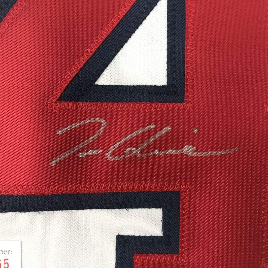 Autographed/Signed TOM GLAVINE Atlanta White Baseball Jersey JSA COA Auto