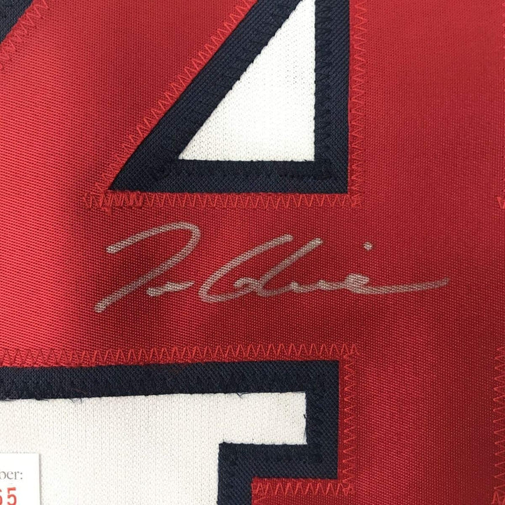 Autographed/Signed TOM GLAVINE Atlanta White Baseball Jersey JSA COA Auto