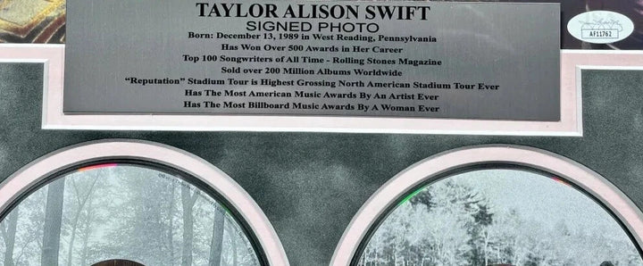 Taylor Swift CD Albums Framed Collage Autographed JSA Signed Tortured Poets 2