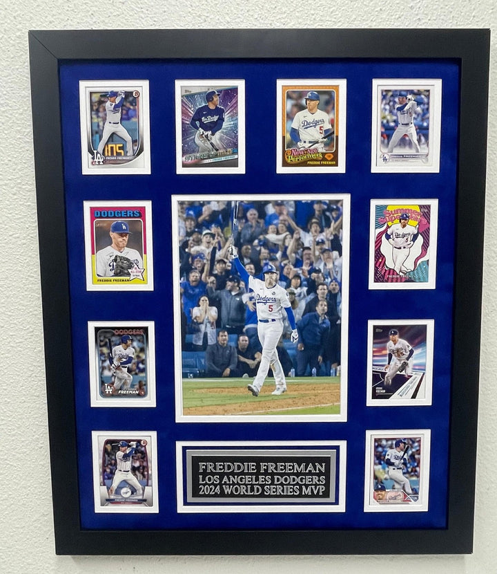 Freddie Freeman 10-Card Custom Display Frame Los Angeles Dodgers
