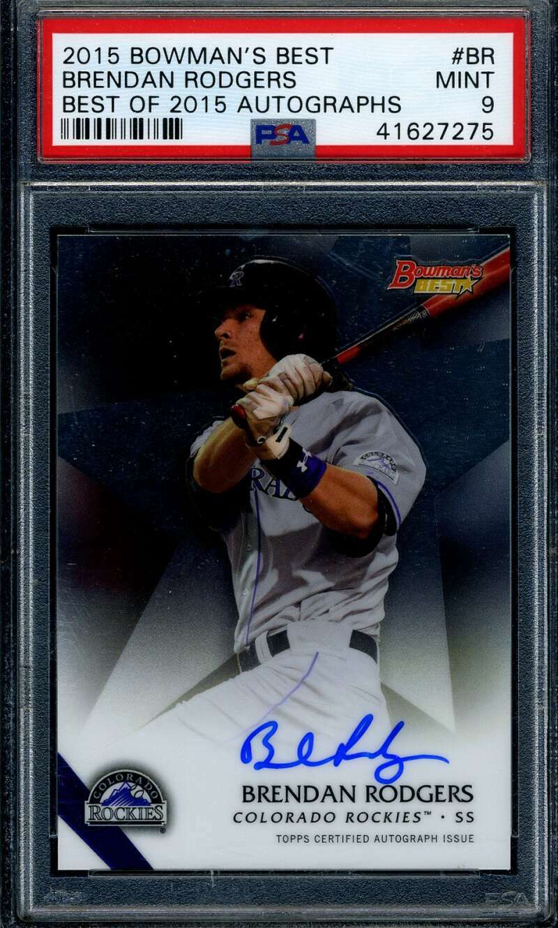 Brendan Rodgers PSA DNA Coa Signed 2015 Bowmans Best Rookie Autograph