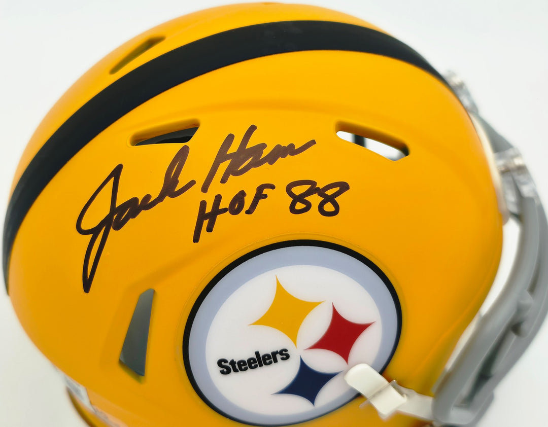 Jack Ham Signed Pittsburgh Steelers Yellow 2025 Alternate Speed Mini Helmet