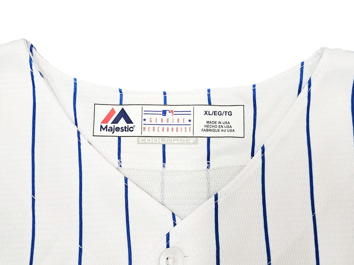 Brewers Christian Yelich Signed White Pinstripe Majestic Jersey Size XL JSA