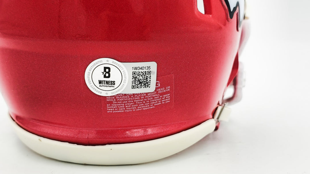 Skyy Moore Auto Chiefs Red Speed Mini Helmet "SB LVII LVIII Champs" Beckett Wit