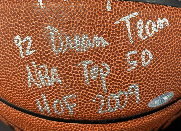 David Robinson Signed Spalding I/O Basketball Spurs HOF Dream Team Auto Steiner
