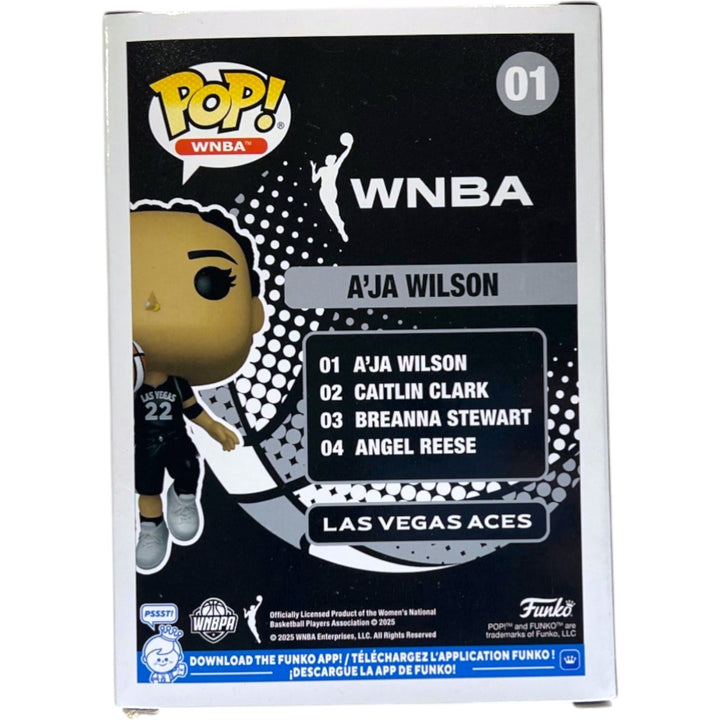 AJA A’Ja Wilson Signed Funko Pop #01 Authentic Auto WNBA Aces Psa/Dna Coa