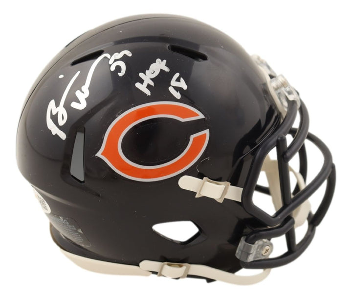 Brian Urlacher Signed Chicago Bears Mini Speed Helmet HOF 18 JSA QR