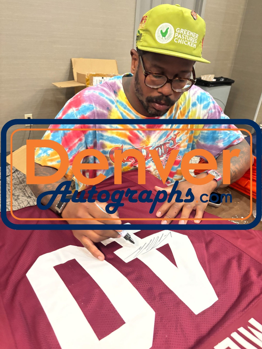 Von Miller Autographed/Signed College Style Red Jersey Beckett Witness 54741