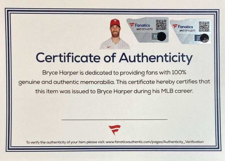 Bryce Harper Signed Pair of Game Issued Phillies UA Pair of Cleats 3 Fanatics