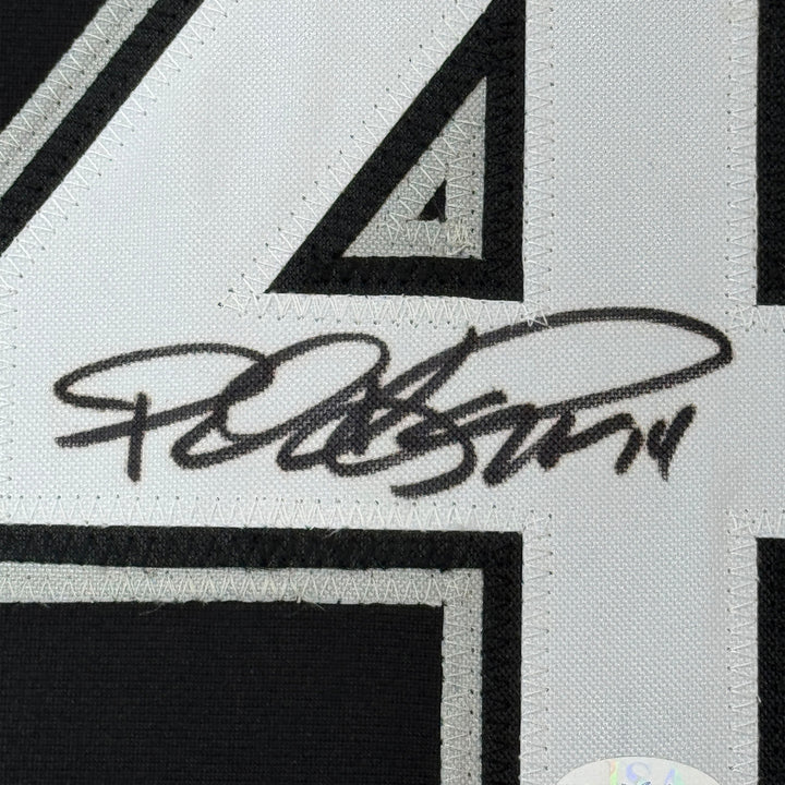 Framed Autographed/Signed Paul Konerko 35x39 Chicago Black Jersey JSA COA