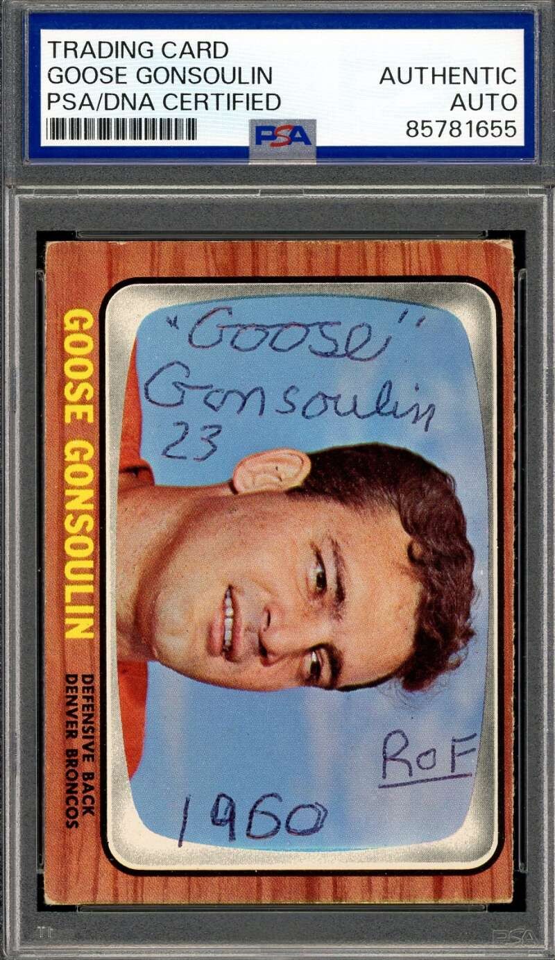 Goose Gonsoulin PSA DNA Vintage Signed 1966 Topps Autograph