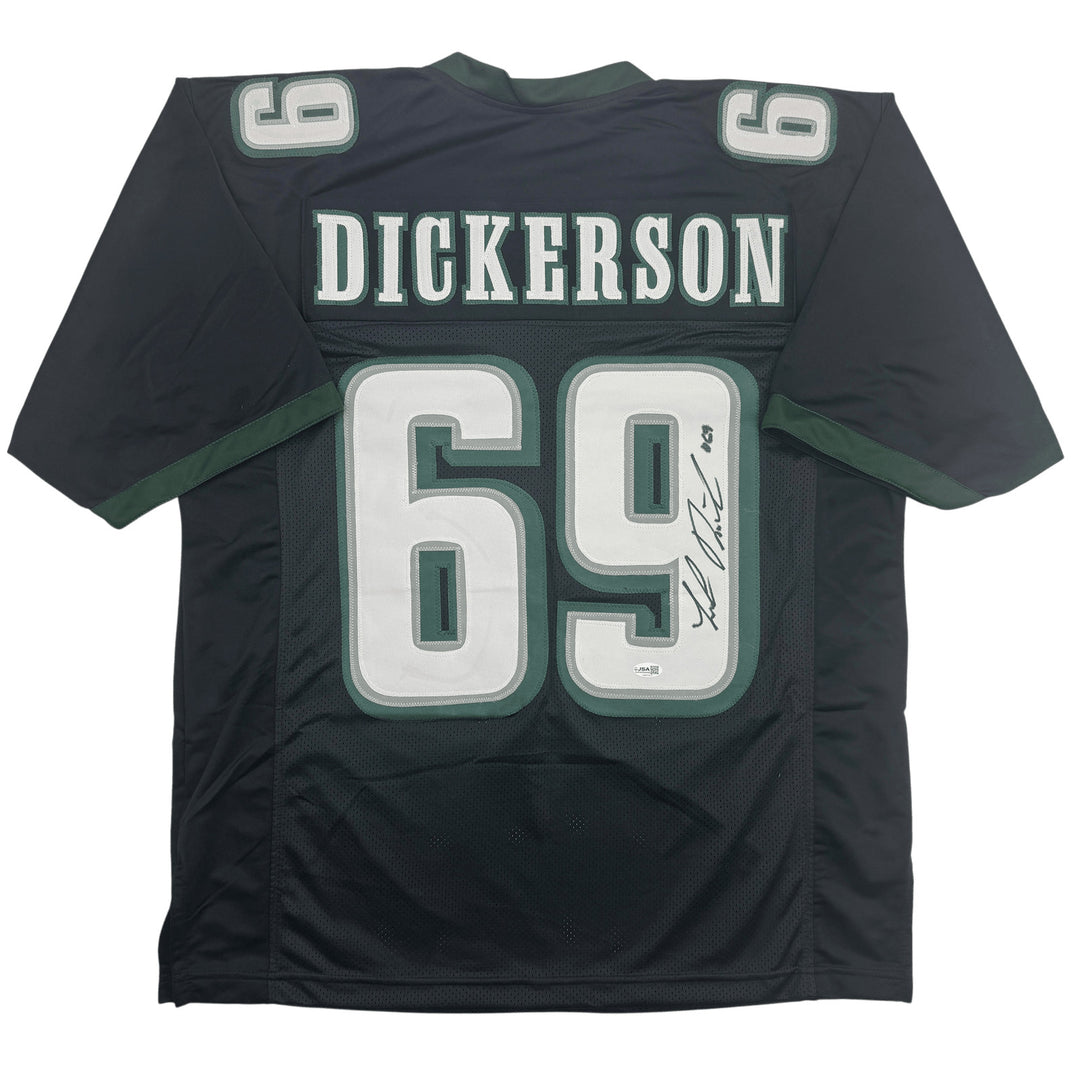 Autographed/Signed Landon Dickerson Philadelphia Black Jersey BAS COA