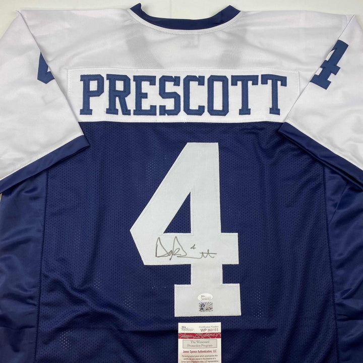 Autographed/Signed Dak Prescott Dallas Thanksgiving Day Jersey JSA COA