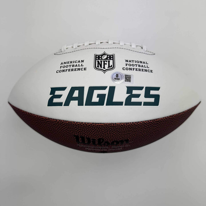 Autographed/Signed Brandon Graham Philadelphia Eagles Logo Football JSA COA